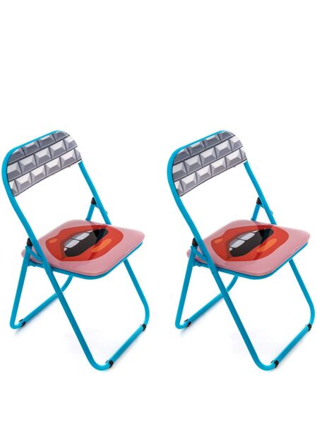  Seletti Silla Sedie Acolchada - Azul 