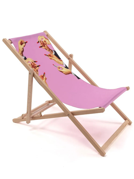  Seletti Tumbona Con Motivo De Pintalabios - Rosa 