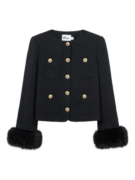  Self-portrait Chaqueta Con Botones - Negro 