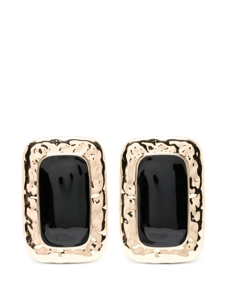  Self-portrait Pendientes Con Forma Rectangular - Dorado 