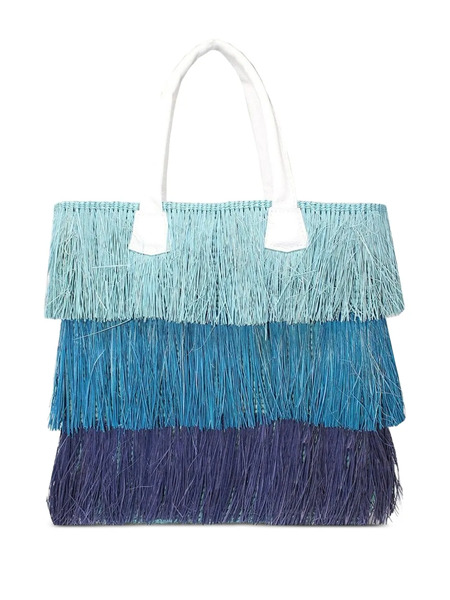  Sensi Studio Bolso Shopper Con Flecos - Azul 
