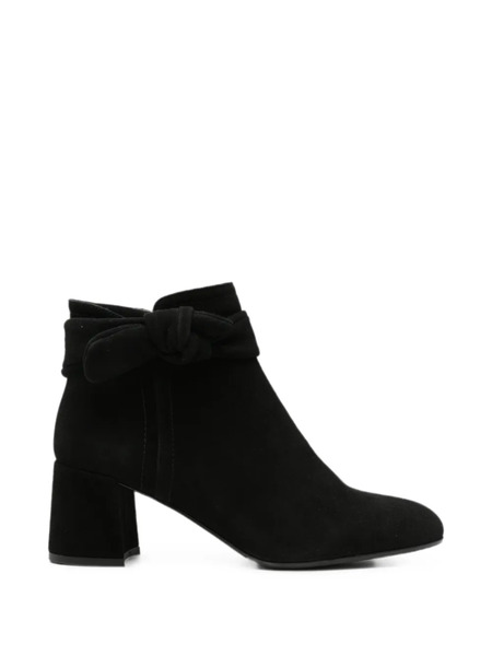  Sergio Moretti Firenze Bow-detail Ankle Boots - Negro 