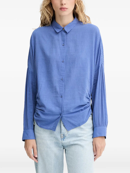  Sessùn Camisa Texturizada Con Cordón - Azul 