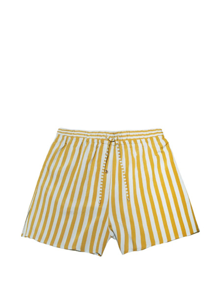  Sessùn Shorts A Rayas Verticales - Amarillo 