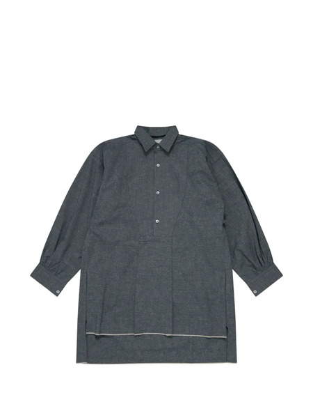  Setchu Camisa Con Pechera Plisada - Gris 