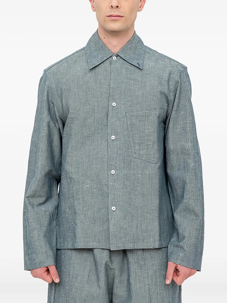  Setchu Camisa De Manga Larga - Azul 