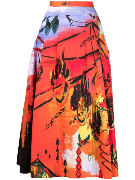  Shiatzy Chen Falda Circus Collection Acampanada - Multicolor 