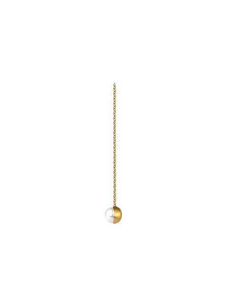  Shihara Half Pearl Chain Earring 90° - Metalizado 