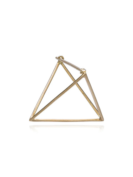  Shihara Pendiente Triangular De 25mm - Metalizado 