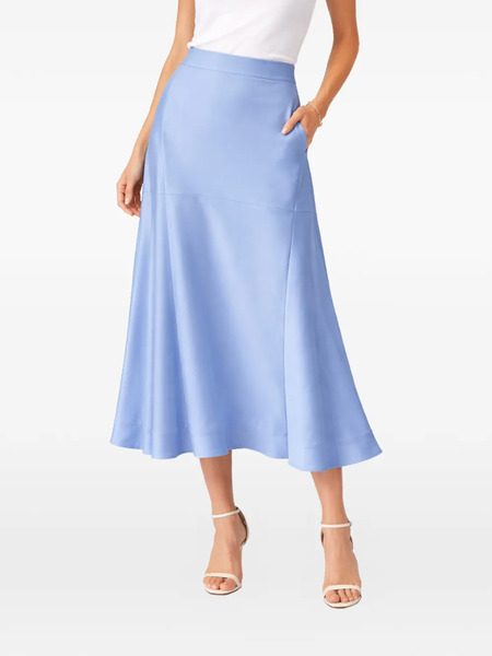  Silk95five Falda Midi Chamonix Acampanada - Azul 
