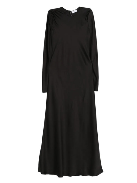  Silkylicious Vestido Largo De Seda - Negro 
