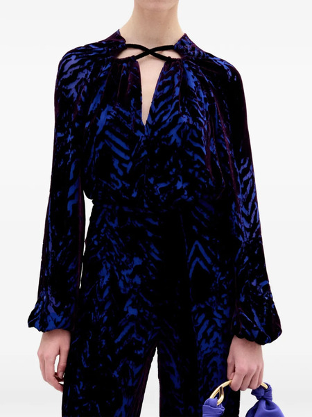  Silvia Tcherassi Blusa Ximena De Terciopelo - Morado 