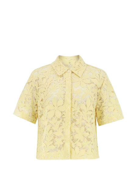  Simkhai Annaelle Lace Shirt - Amarillo 