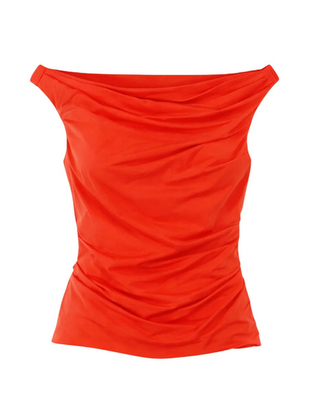  Simkhai Blusa Maisel Drapeada - Naranja 
