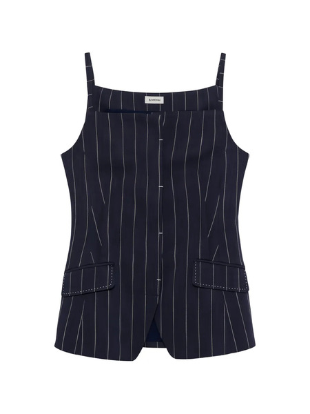  Simkhai Blusa Sin Mangas A Rayas - Azul 