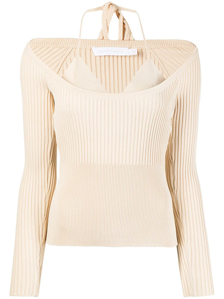  Simkhai Jersey Jayline Compact Con Cuello Redondo - Neutro 
