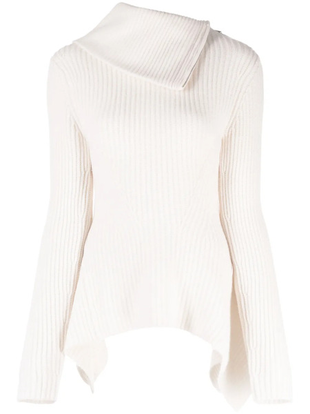  Simkhai Jersey Keyara Con Cuello Plegable - Blanco 