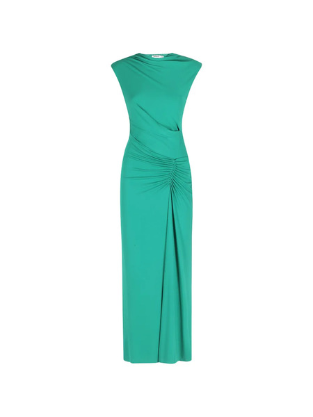  Simkhai Vestido Largo Drapeado - Verde 