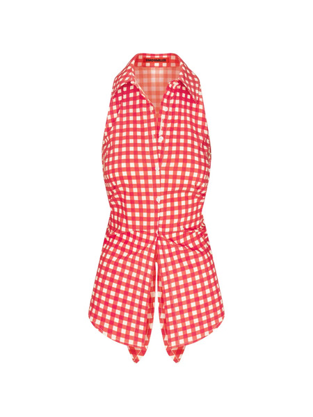  Simon Miller Top Loch A Cuadros Gingham - Rojo 