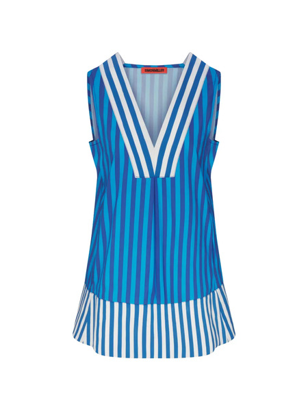  Simon Miller Vestido Corto Mar - Azul 