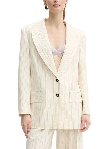  Simona Corsellini Blazer A Rayas - Neutro 