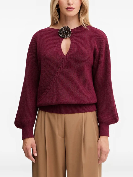  Simona Corsellini Jersey Con Apliques - Rojo 