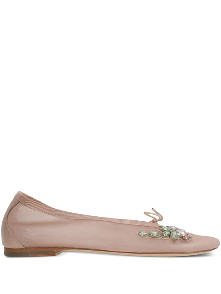  Simone Rocha Bailarinas Con Apliques De Strass - Neutro 