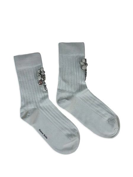  Simone Rocha Calcetines Poppy Con Detalles De Cristal - Azul 