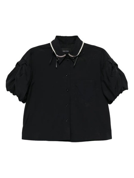  Simone Rocha Camisa De Algodón - Negro 