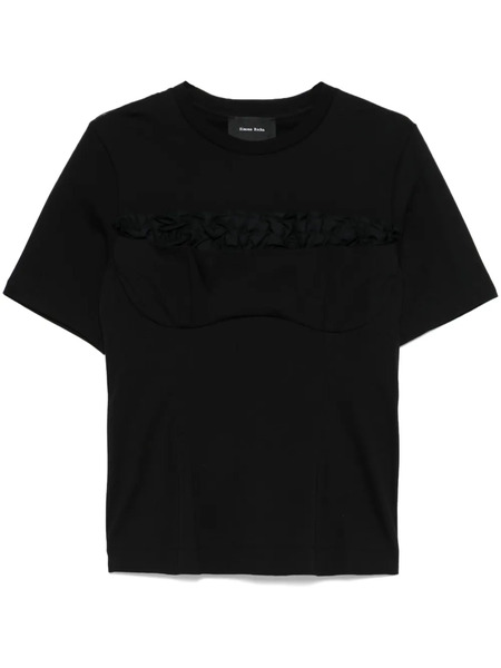  Simone Rocha Camiseta Balconette - Negro 