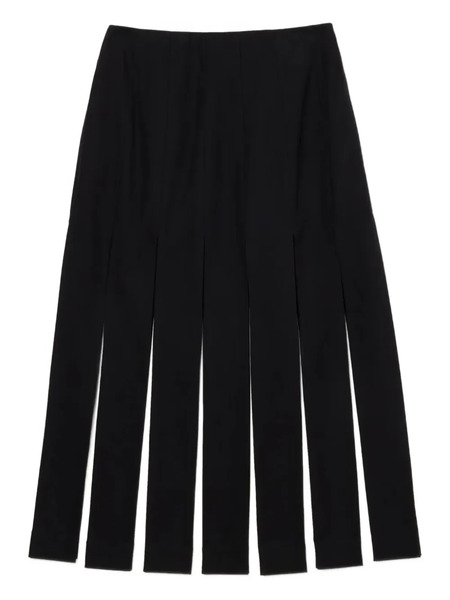  Simone Rocha Falda Midi Con Paneles En Contraste - Gris 