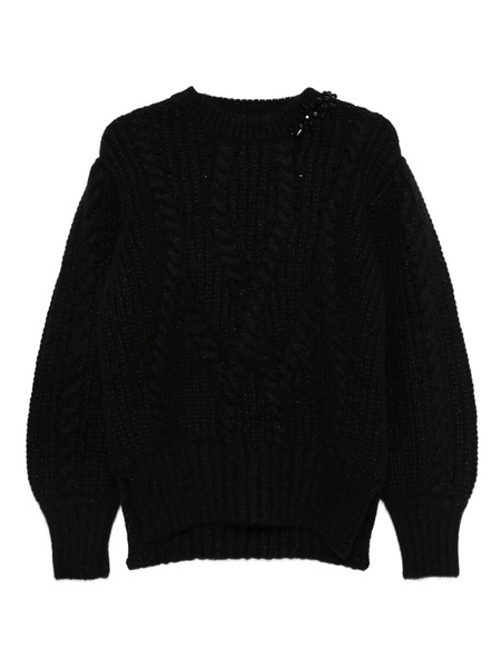  Simone Rocha Jersey Con Apliques - Negro 