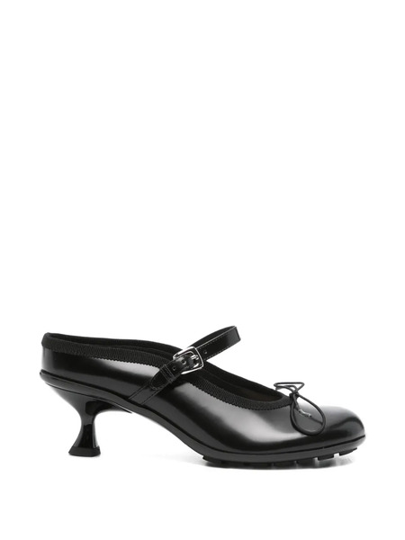  Simone Rocha Mules De Piel Con Lazo - Negro 