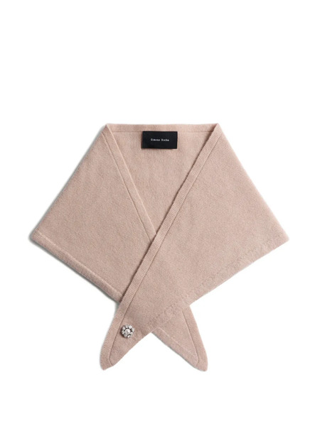  Simone Rocha Pashmina De Cachemira Con Corte Rectangular Sin Rematar - Neutro 