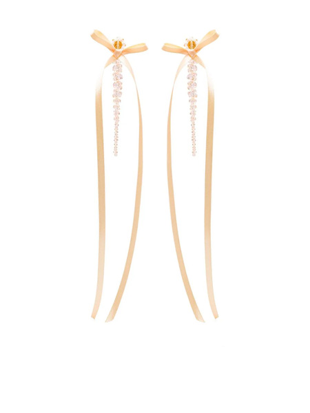  Simone Rocha Pendientes Con Lazo - Rosa 