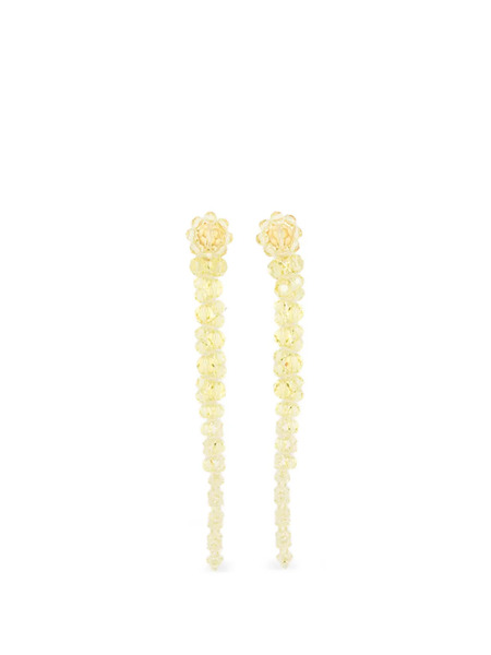  Simone Rocha Pendientes Largos Con Cuentas - Dorado 
