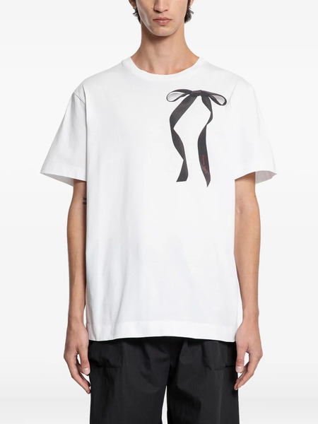  Simone Rocha Polo Con Cinta Estampada - Blanco 