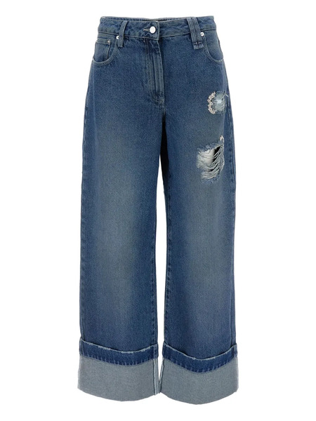  Simone Rocha Vaqueros Con Efecto Envejecido - Azul 