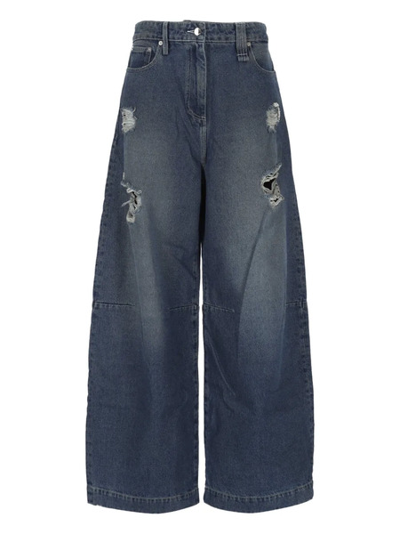  Simone Rocha Vaqueros Con Efecto Envejecido - Azul 