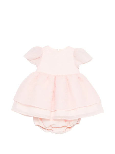  Simonetta Vestido A Capas Con Cuello Redondo - Rosa 