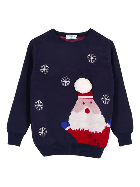  Siola Jersey Con Motivo Santa - Azul 