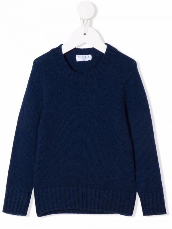  Siola Jersey De Punto Con Cuello Redondo - Azul 