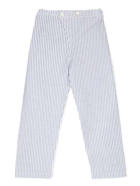  Siola Pantalones Rectos A Rayas - Azul 