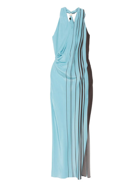  Sir. Vestido Largo A Rayas - Azul 