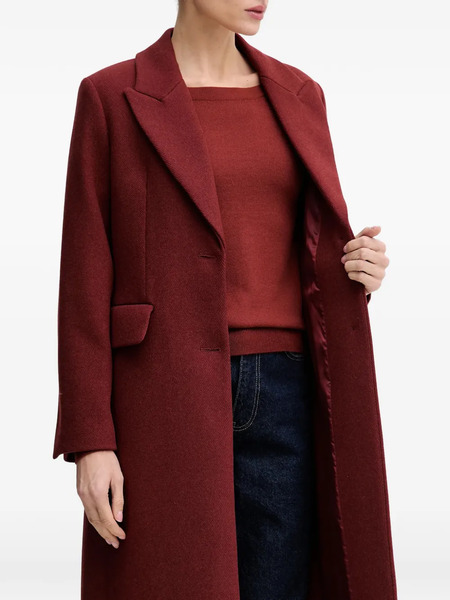  Sisley Abrigo Con Botones - Rojo 