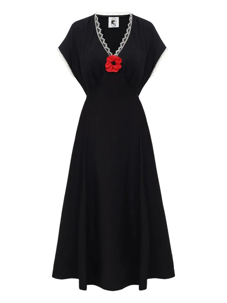  Sleeper Vestido Midi Poppi - Negro 