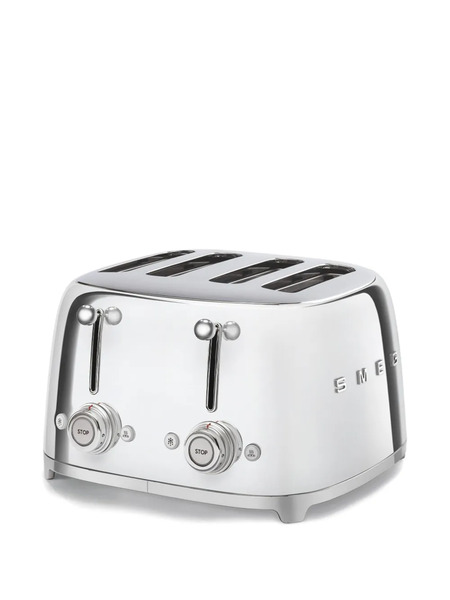  Smeg Tostadora Stop Button Plissé - Plateado 
