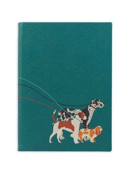  Smythson Cuaderno Soho Dogs - Verde 