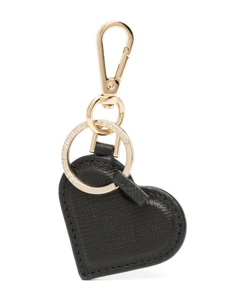  Smythson Llavero Heart - Negro 