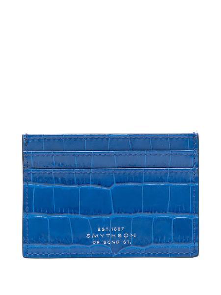 Smythson Tarjetero Mara Plano - Azul 